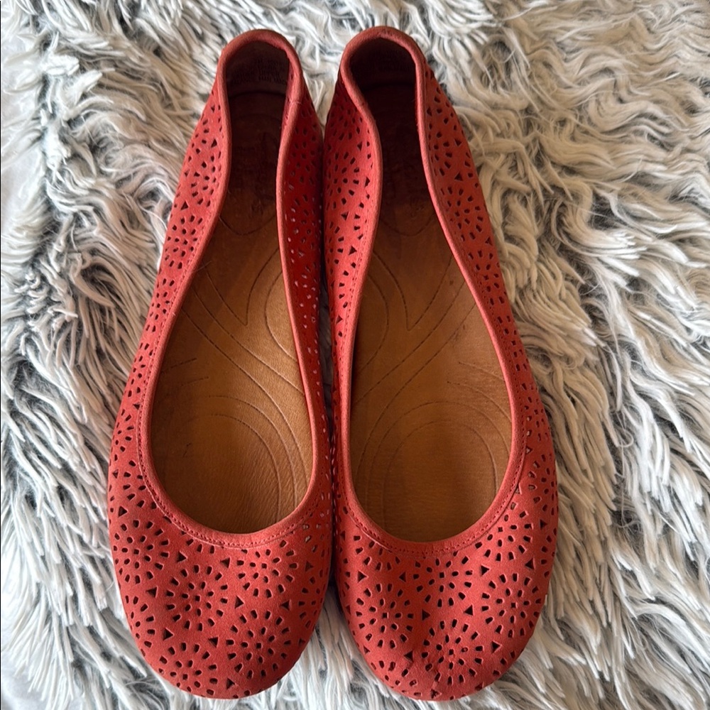 Women's Orange Ballet Flats